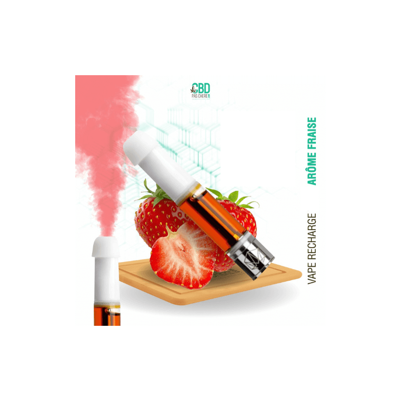 Cartouches Vape Pen Fraise - 98% CBD - CBDPasCher