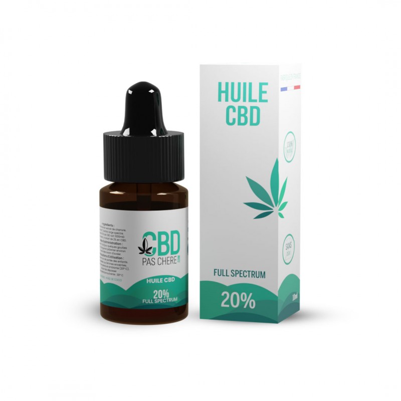 Huile CBD pas cher : Huile CBD 20% Full Spectrum